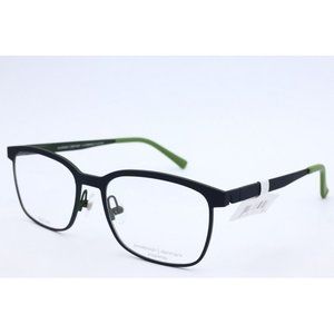 Prodesign Denmark 1450 c.6621Black/Green Rectangle Eyeglasses Clear Lenses 54mm